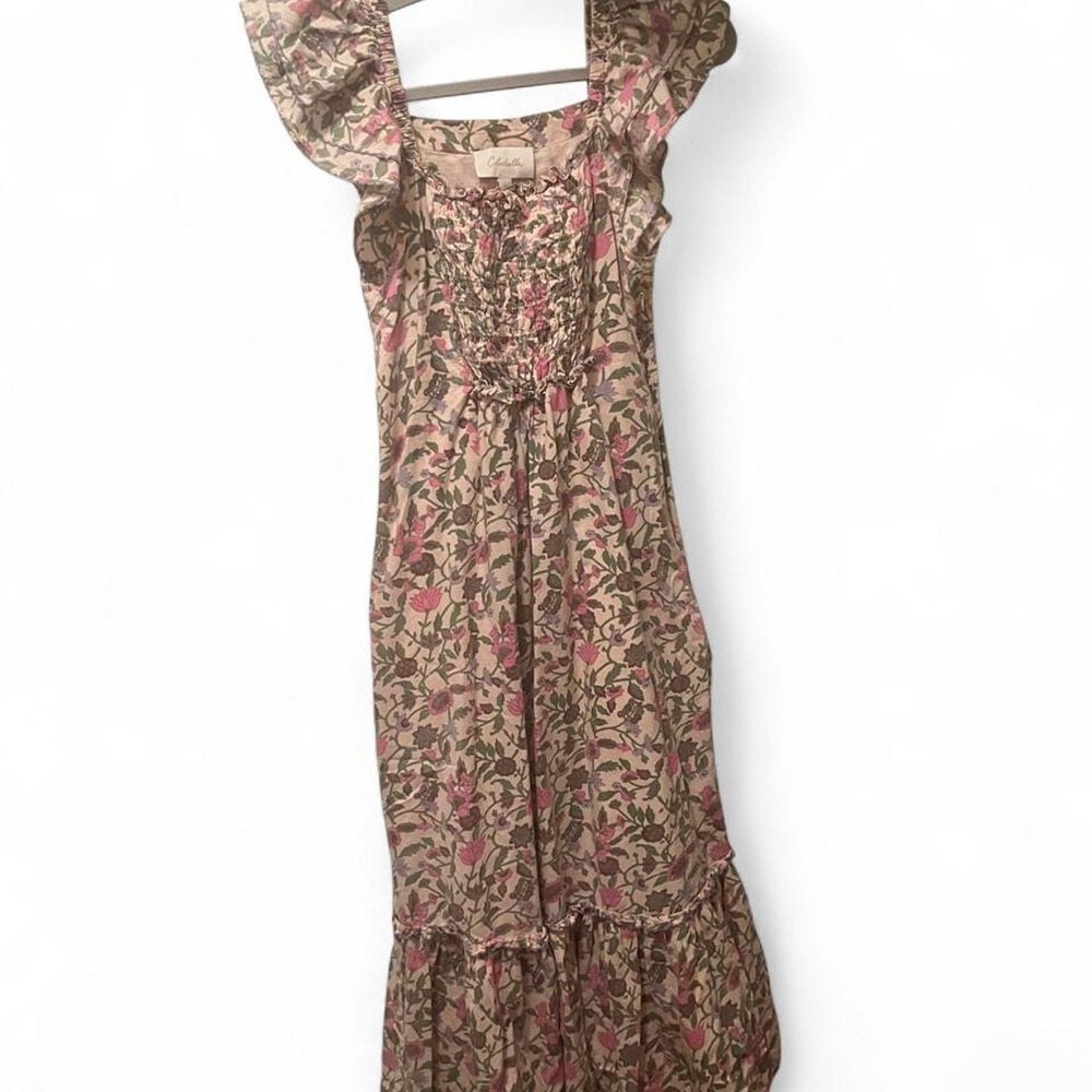 Cleobella floral maxi dress with ruffles in a S